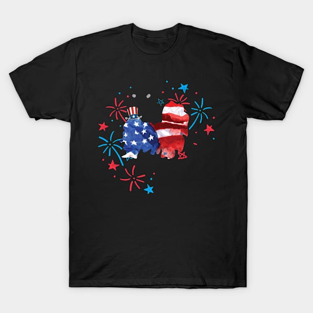 Shih Tzu Uncle Sam Hat 4Th Of July T-Shirt by TerronesAdrianer